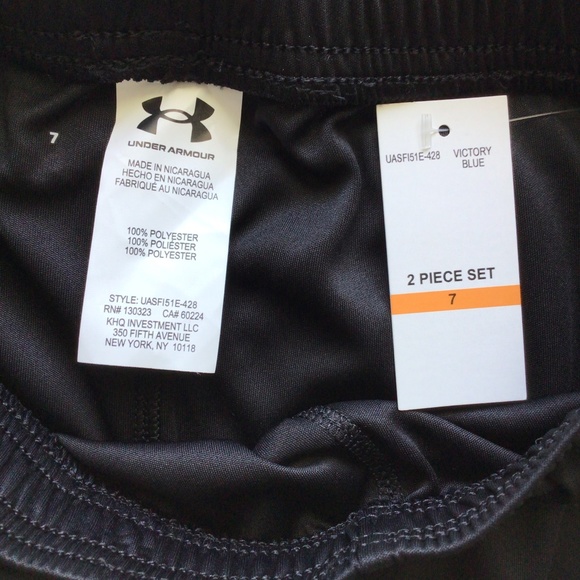 Under Armour Victory Blue 2 Piece Set Boys Size 7 - Picture 4 of 7